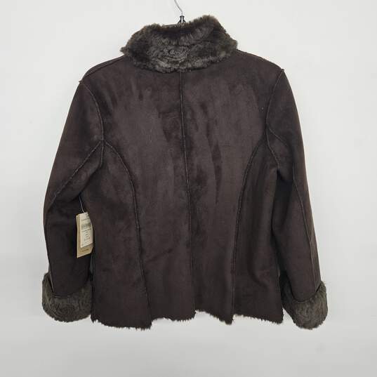 Coldwater Creek Brown Reversible Faux Fur Coat image number 2