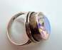 Romantic Sterling Silver Aurora Borealis Bracelet & Ring w/ Hoop Earrings 25.8g image number 4