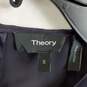 Theory Women Navy Blue Silk Blouse S image number 3