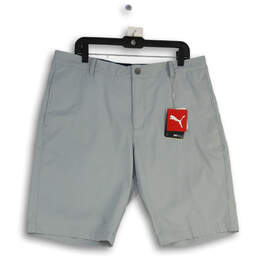 NWT Mens Gray Drycell Flat Front Golf Chino Shorts Size 36