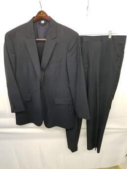 Burberry London 'Collins' Dark Navy Blue Wool 2-Piece Suit Jacket 56R & Pants 40R