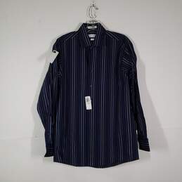 NWT Mens Striped Slim Fit Long Sleeve Collared Dress Shirt Size 15 32/33