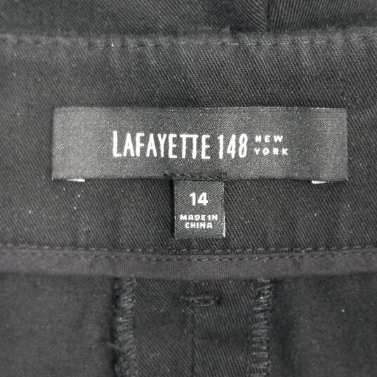Lafayette 148 NY Black Chino Shorts Women's Size 14 image number 4