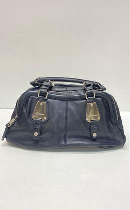 B. Makowsky Leather Shoulder Bag Black