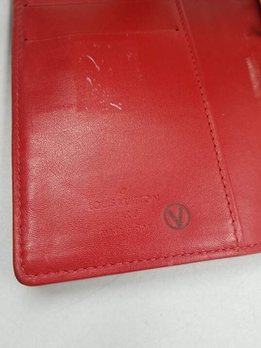 Authentic Louis Vuitton Red Vernis Notebook Binder image number 5