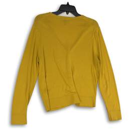 Banana Republic Womens Yellow Long Sleeve Button Front Cardigan Sweater Size L alternative image