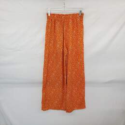 Sienna Sky Orange & White Elastic Waist Wide Leg Pant WM Size S NWT alternative image