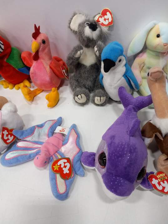 Lot of Assorted Ty Beanie Babie Beanbag Plush Toys image number 4