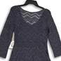 NWT Jessica Simpson Womens Gray Scoop Neck Asymmetric Hem Fit & Flare Dress M image number 4