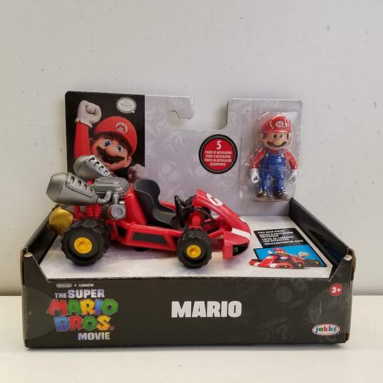 Nintendo Super Mario Bros Movie Red Toy Racer Kart 2023 Figure Jakks NIP image number 2