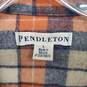 Pendleton Coral & Blue Patterned Wool Button Up Shirt WM Size L image number 3