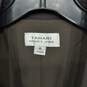 Tahari Arthur S. Levine Women's Chocolate Black Open Front Blazer Jacket Size 16 image number 2