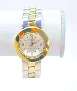 Ladies Ecclissi Two Tone Sterling Silver Case & Band 32250 Quartz Wrist Watch 72.6g