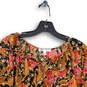 Womens Multicolor Floral Round Neck Pullover Blouse Top Size M image number 3
