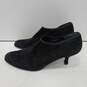 Ladies Black Suede Heels Size 8 image number 1