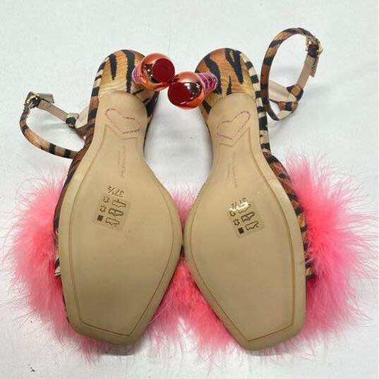 Sophia Webster Perla Maribou Sandal Heels Shoes Size 37.5 image number 6