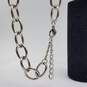 Kenneth Jay Lane Silver Tone Crystal Statement 20" Necklace w/Box & Bag 85.0g image number 4