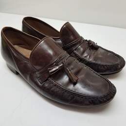Bally of Switzerland Kent Men's Brown Leather Slip-On Tassel Moccasin Loafers Size 8.5W