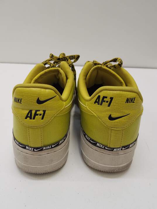 Nike Air Force 1 07 SE Premium Ribbon Overbranded Yellow Men's Size 9 image number 6