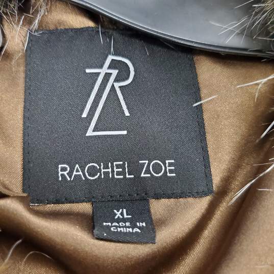Rachel Zoe Women Brown Faux Fur SZ XL image number 3