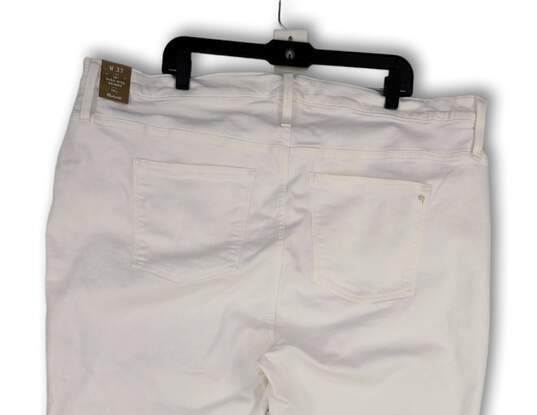NWT Womens White Denim Light Wash Pockets High Rise Skinny Jeans Size W37 T image number 4