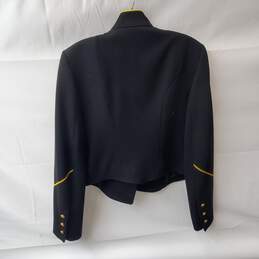 Ralph Lauren Polo Black Wool Double Breasted Military Blazer Jacket Size 6 alternative image