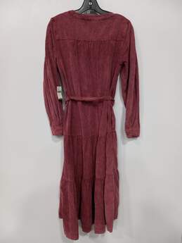 Anthropologie Women's Red Corduroy Maxi Dress Size S - NWT alternative image