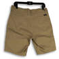 NWT Mens Tan Flat Front Slash Pocket Golf Chino Shorts Size 32 image number 2