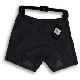 NWT Womens Gray Slash Pockets Flat Front Standard Fit Chino Shorts Size 2