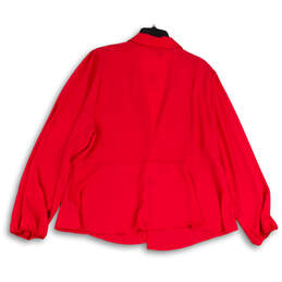 NWT Womens Pink Notch Lapel Long Sleeve Drawstring Waist Jacket Size 3 alternative image