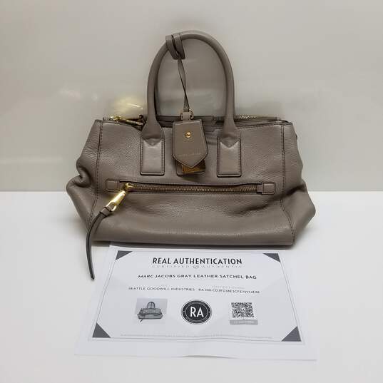 Marc by Marc Jacobs 'Recruit East West' Grey Leather Tote Bag w/ COA image number 1