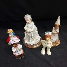 5pc Bundle of Assorted Nurse Caretaker Figurines