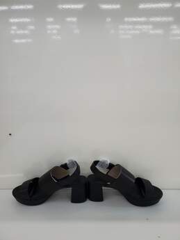Women Aerosols Camera Black Leather heel shoes Size-9 New alternative image
