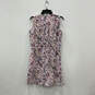 NWT Womens Pink Floral Sleeveless Button Front Fit And Flare Dress Small image number 2