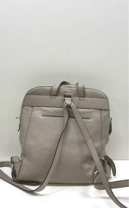 Michael Kors Rhea Gray Leather Zip Small Backpack Bag alternative image
