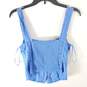 Free People Women Blue Lace Tank Top S image number 4