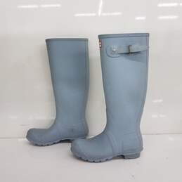 Hunter Tall Blue Rain Boots Size 8