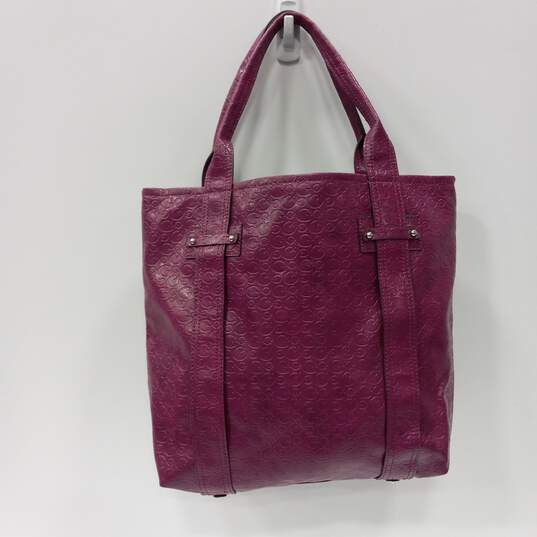 Women's Guess Purple Tote Purse image number 2