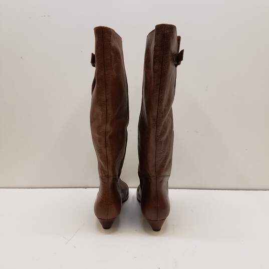 Steven New York Intyce Brown Leather Riding Knee Boots Shoes Women's Size 9.5 M image number 6