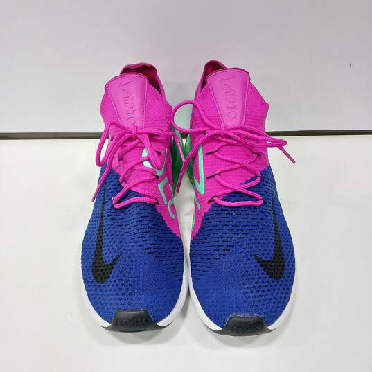 Nike Air Max 270 Flyknit White, Green, Blue, And Pink Sneakers Size 10 image number 1