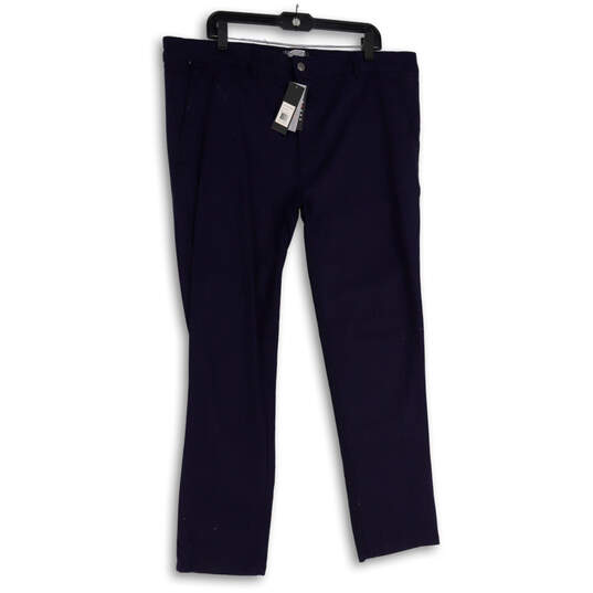 NWT Blue Flat Front Slash Pocket Straight Leg Chino Pants Size 38x30 image number 1