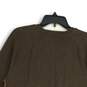NWT Mens Brown Argyle Crew Neck Long Sleeve Pullover Sweater Size Large image number 4