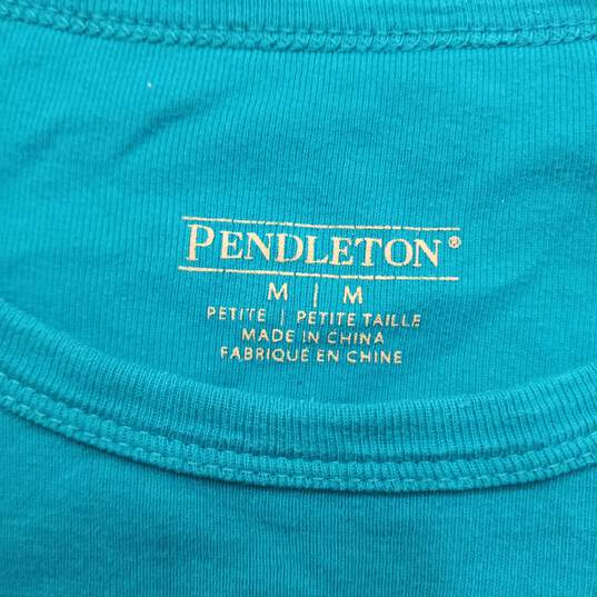 Pendleton Teal T-Shirt Women's Size M/P image number 2