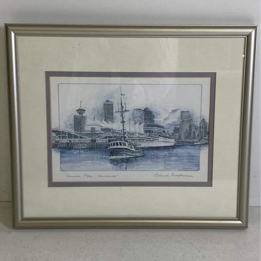 Canada Place Vancouver Print of Ferry on the Waterfront by Gerard Paraghamian image number 1