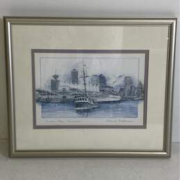 Canada Place Vancouver Print of Ferry on the Waterfront by Gerard Paraghamian