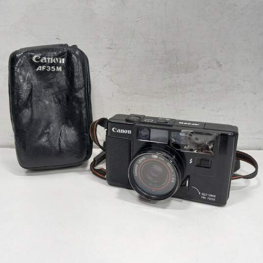 Vintage Canon AF35M ASA 38mm 1:2.8 Film Camera with Strap & Case image number 1