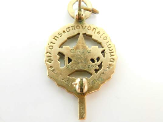 Vintage 10K Gold Psi Sigma Iota Key Pin 4.5g image number 5