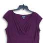 American Living Womens Purple Surplice Neck Sleeveless A-Line Dress Size 16 image number 3