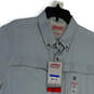 NWT Mens Gray Short Sleeve Pockets Collared Button-Up Shirt Size X-Large image number 3