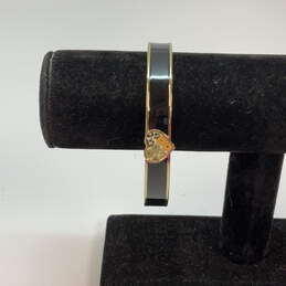 Designer Vera Bradley Gold-Tone Black Enamel Round Shape Bangle Bracelet